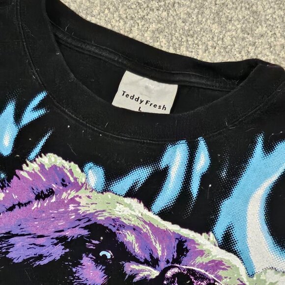 Teddy Fresh Inferno Bear Large Print Oversized Grizzly Bear Size L-XL - Picture 7 of 7